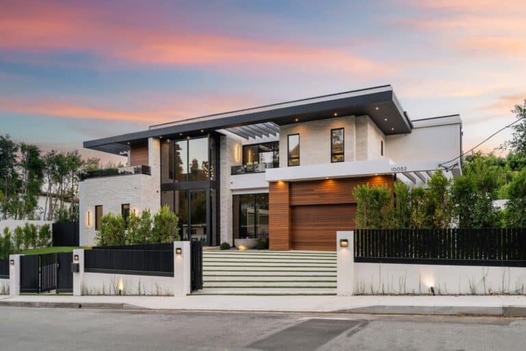 modern architecture at sunrise in a suburban setti 2026 03 18 08 22 11 utc