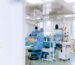 Surgical team performing ureteroscopy where a stone retrieval basket is used